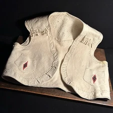 Vintage Antique Native American Leather Indian Beaded Vest