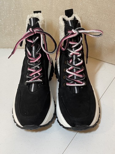 KENSIE ""Crown"" #KS205270. Botas blancas y negras. Talla 7,5M. Recorte de piel sintética. NUEVO. - Imagen 2 de 11