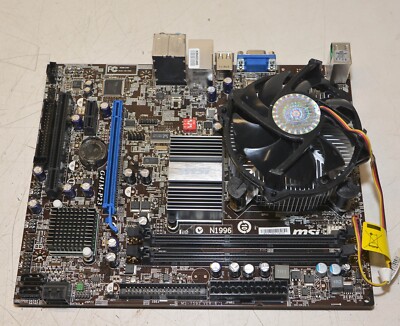 MSI Micro-Star MS-7592 ATX MOTHERBOARD W Intel Q9400 Core2 Duo SLB6B 2.66Ghz Qua