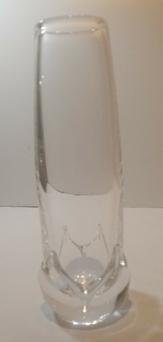 Steuben Crystal Signed Floral Form Vase - Picture 4 of 10