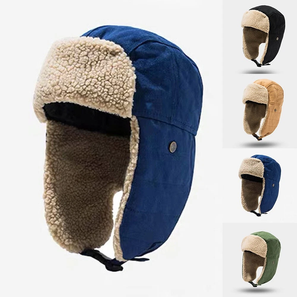 Mens blue hotsell trapper hat