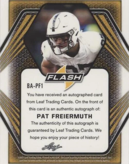 2021 Leaf Flash Pat Freiermuth #BA-PF1