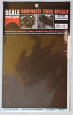 Scale Motorsport 1/12 Black / Bronze Carbon Fiber Twill Weave Decal Sheet 1112