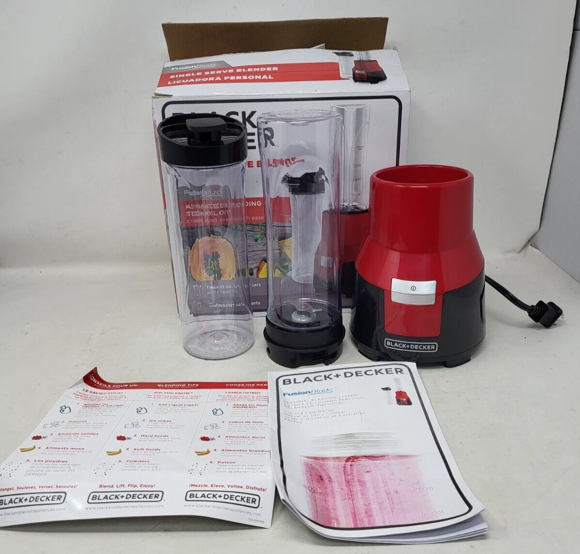 Black & Decker FusionBlade Personal Blender (Red)