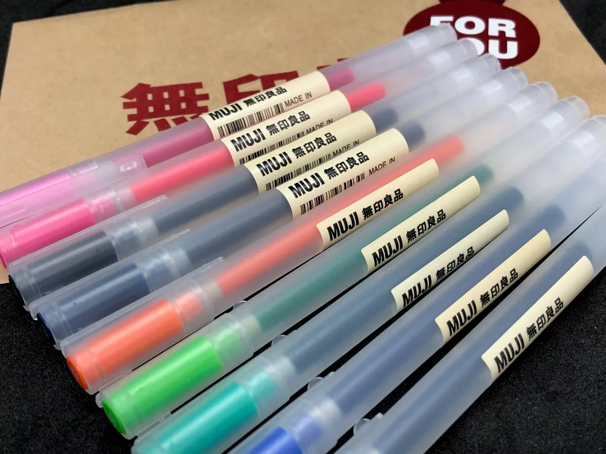  MUJI Gel Ink Ballpoint Pens 0.38mm 9-colors Pack : Office  Products