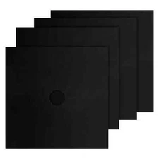 4pcs Gas Range Stove Top Burner Cover Protector Reusable Liner Clean Non-stick