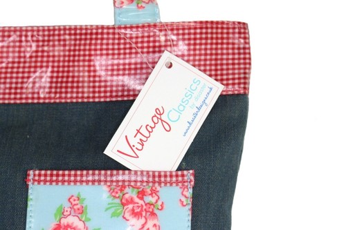 10" x 13" BEUTELTASCHE Shopper Shopping KATASTROPHEN DESIGNS Vintage Klassiker HALTEHALLE - Bild 2 von 5