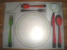 NEW Set of 4 Children Educational Wipe Clean Table Setting Smart Kids Placemats