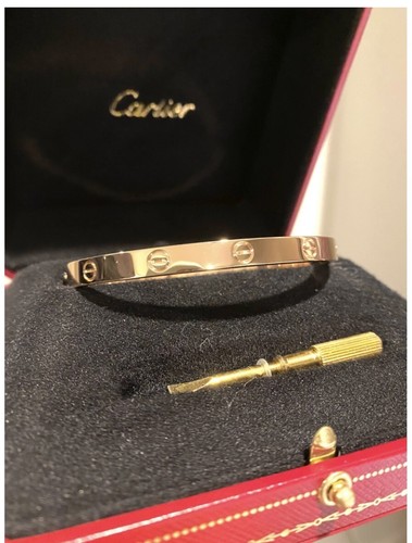 💯Authentic Cartier 18k rose gold Love Bracelet Size 20 - Picture 3 of 6
