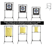 Adjustable Archery Target Stand for Block Cube Foam - Heavy-Duty Steel Design