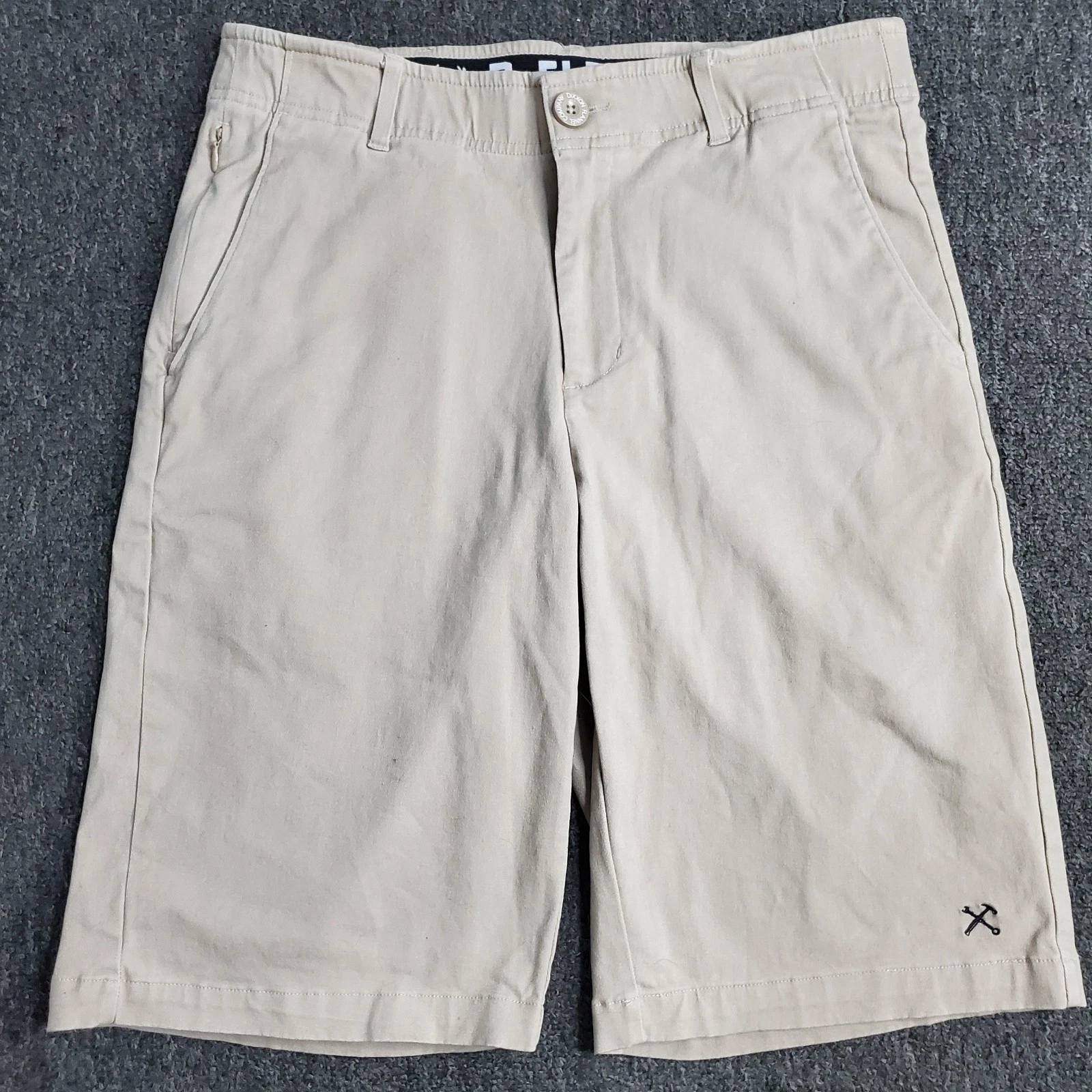 Dixxon Shorts Mens Size 30 Kahki Tan Flannel Company D-Flexx Chino 10.5" Inseam