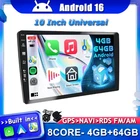 10 Inch Android 16.0 2 DIN Car Radio Stereo GPS Head Unit 4G+64G RDS Octa Core