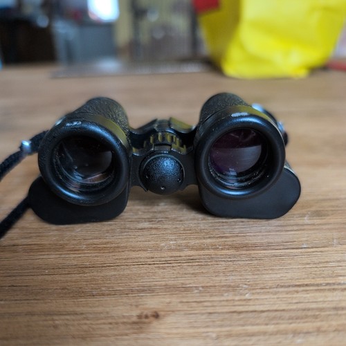 Rare Vintage USSR KOMZ Binoculars BPS 4x20 with Leather Case Black - Picture 6 of 18