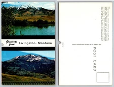 Livingston Montana Mountain Lake Landscape Postcard