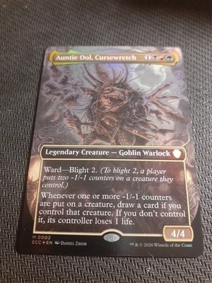 MTG ~ Auntie Ool, Cursewretch (Borderless Foil) ~ LRC ~ NM