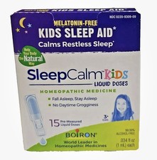 Boiron SleepCalm Kids Liquid Doses Sleep Aid-Melatonin-Free, 0.34 fl oz 15 count