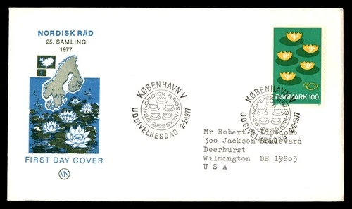 Mayfairstamps Denmark FDC 1977 Lily Pads First Day Cover aaw_38703