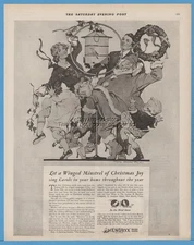 1928 Hendryx Bird Cages Santa Claus Christmas Clara Elsene Peck New Haven CT Ad