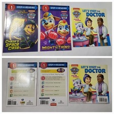 Lot 3 Paw Patrol Kid Books : Space Chase, Mighty Twins, Doctor, Over 60 Stickers
