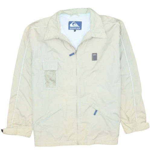 Quiksilver Mens Beige XL Lightweight Windbreaker Jacket
