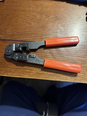 RJ45 Network Crimper Ends AND Crimping Pliers Cat5 Ethernet LAN Networking Tool