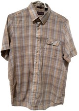 Vintage Levis Western Shirt Mens Size L 80s Plaid Cowboys Tailor Rodeo Workwear