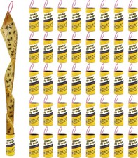40 Pack Sticky Fly Trap Indoor Flies Strips Indoor Outdoor Hanging Paper Roll...