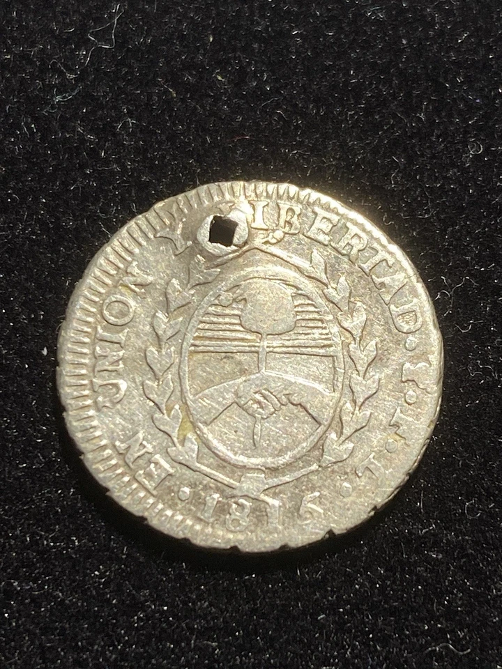 MUY RARO Argentina 1815 Potosí F.L. PLATA 1/2 Sol ¡¡SOLO 5 GRADOS!! TIPO SUNFACE Foto 3 de 3
