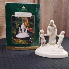2005 Dayspring Christmas Ornament Jesus With The Children New Open Box - K