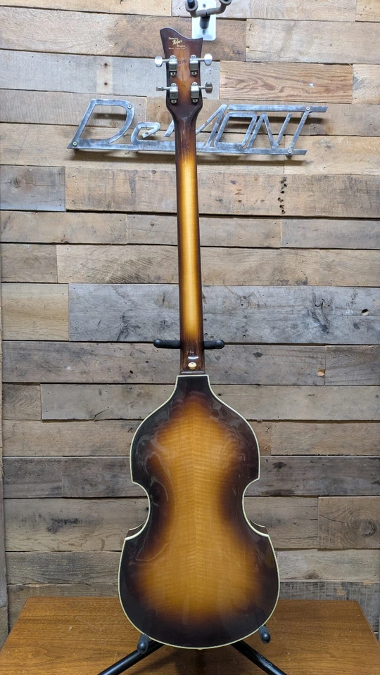 Bajo vintage Hofner 500-1 finales de 1970 violín escarabajo con estuche rígido original y papeles Foto 3 de 4