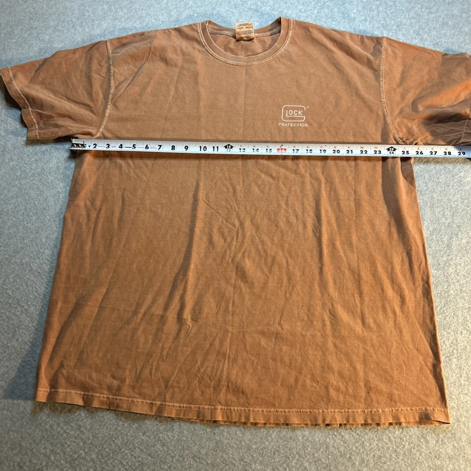 Camisa Gráfica Glock Armas de Fuego Informal Doble Cara - Para Hombre Talla XXL - Naranja Foto 3 de 4