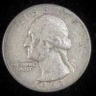 90% Silver 1963 Washington Quarter  - F27K