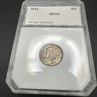 1942 Mercury Dime MS66 With Incredible Toning