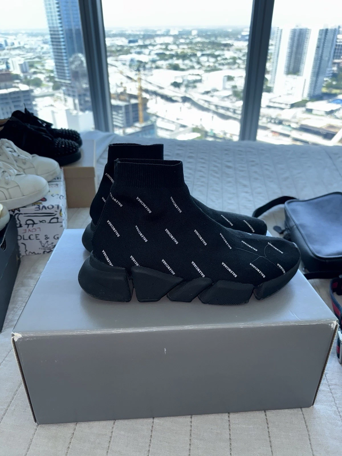 Balenciaga — Men’s Balenciaga Speed Trainer 2.0 Sock Sneaker All Over Print Size 9