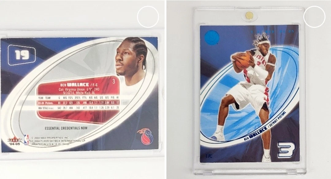 SkyBox Ben Wallace Detroit Pistons Basketball Sports Trading Cards 