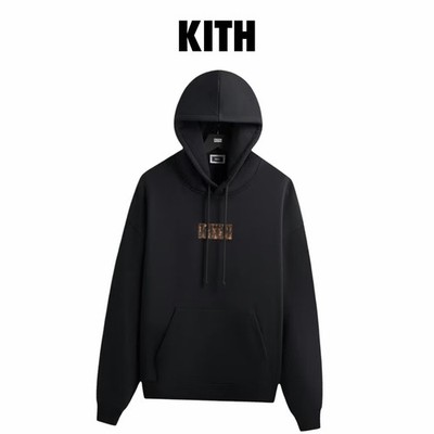 g*e様 Kith Classic Logo Leopard Applique NEW Kith Classic Logo Leopard Applique Nelson Hoodie Black Size