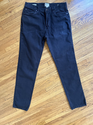 Todd Snyder Men's Size 30x32 Slim Fit 5 Pocket Cotton Linen Pants Black