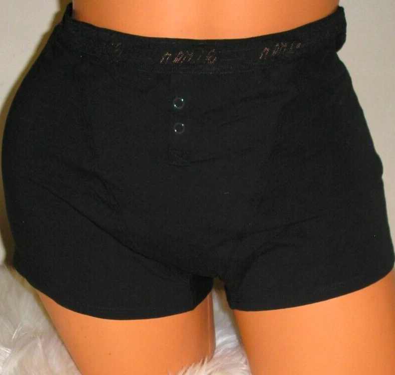 Bragas Lencería Aerie Negro Shortie Culotte Shorts XL Adulto Regalo Foto 2 de 4