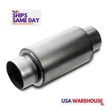 Dynatech 776-06352, One 3.5in Race Muffler Split-Flow Steel Natural Performance