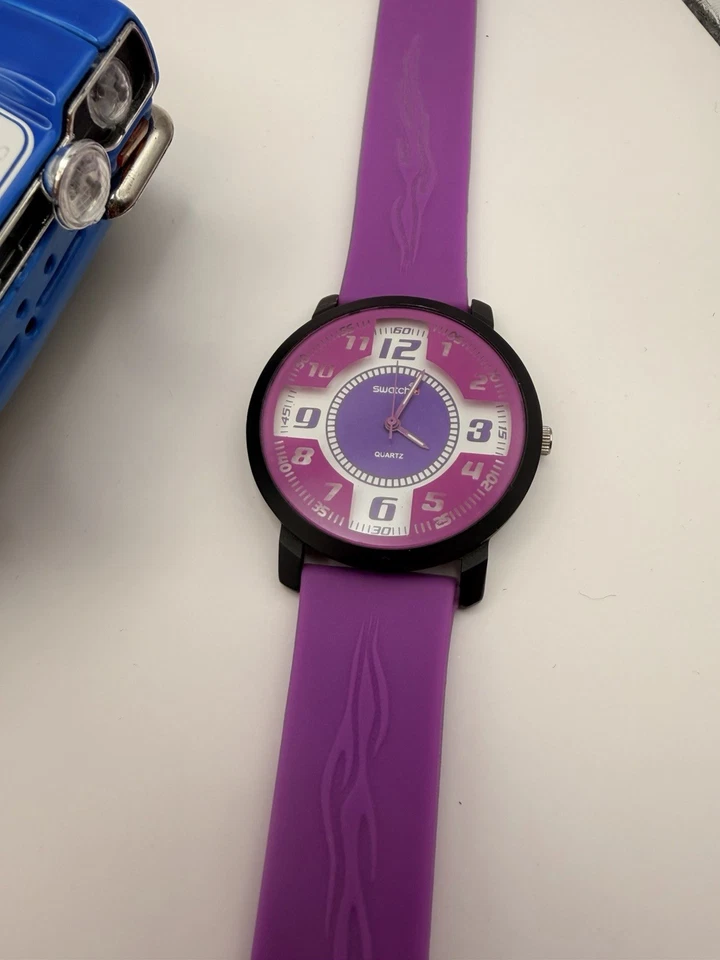 NUEVO Reloj Swatch BOOKEY'S BET GX118 con Estuche Vintage 1991 Caballeros NUEVO BATERÍA NUEVA Foto 3 de 4