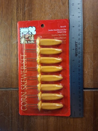 VINTAGE 6 Pack EKCO Corn Skewers In Package New Old Stock - Picture 5 of 5