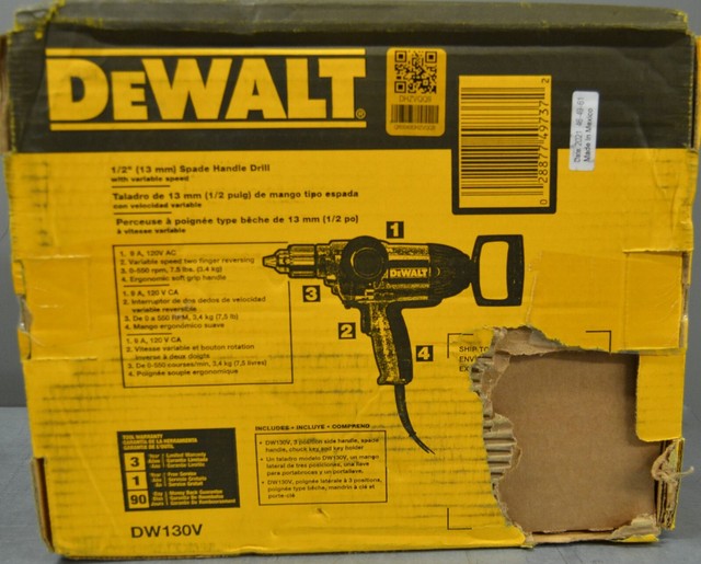 DEWALT DW130V 120V 1/2 inch Spade 