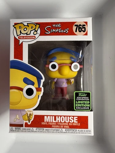 Funko POP! TV #765 Milhouse The Simpsons Spring Convention Exclusive W/Protector