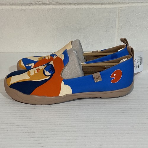 Mocasín pintado artístico sin cordones UIN para mujer 9,5 Summer W0105095 nuevo en caja - Imagen 6 de 15