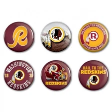 BUTTON 2019 NFL 6 PACK BUTTONS WASHINGTON REDSKINS Commanders WINCRAFT #B7L_#A4L