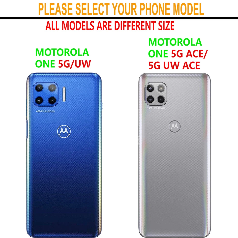 For Motorola One 5G/One 5G UW Case Phone Cover Shockproof +Tempered Glass Screen - Image 2 of 4
