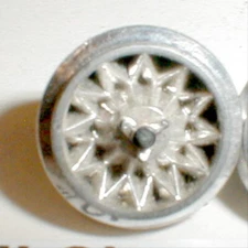 2 Small Chrome Wire Wheels 1965 by Strombecker Slot Car Vintage Original NOS