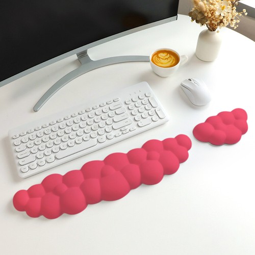 Set Poggiapolsi e Mouse Tastiera Ergonomica, Supporto in Morbida Pelle PU - Foto 10 di 27