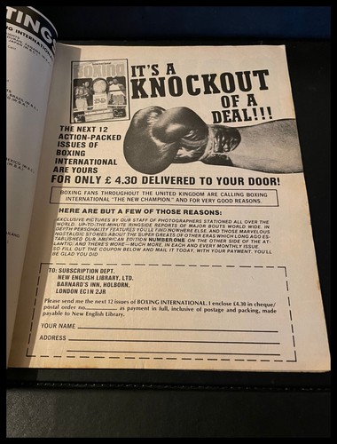 Boxing International August 1974 Issue 8 - Vintage Magazine - Imagen 2 de 9