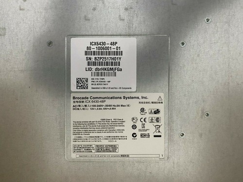 Brocade ICX 6430-48P Managed Gigabit PoE+ Switch Brocade ICX6430-48P (Inc VAT) - Picture 3 of 7